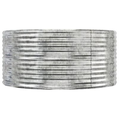 vidaXL Odlingslåda silver 447x140x68 cm pulverlackerat stål