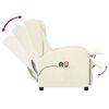 vidaXL Elektronisk massagefåtölj gräddvit konstläder