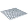 vidaXL Galler Silver 50 x 50 x 2 cm Varmf&ouml;rzinkad st&aring;l
