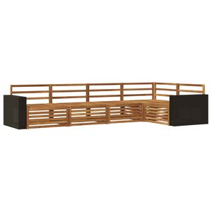 vidaXL Utomhussoffset 5 pcs Naturlig 331 x 172,5 x 73 cm