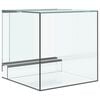 vidaXL Reptil- och amfibiehabitat med lagring Vit 30 x 30 x 30 cm Glas