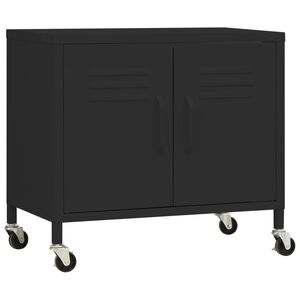 vidaXL F&ouml;rvaringssk&aring;p svart 60x35x56 cm st&aring;l