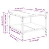 vidaXL Soffbord sonoma-ek 55x55x40 cm konstruerat tr&auml;
