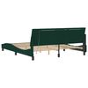 vidaXL Bed Frame with LED without Mattress "Hanko" Dark Green 180x200 cm Velvet