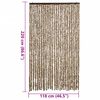 vidaXL Insektsgardin beige och brun 118x220 cm chenille