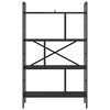 vidaXL Hyllsystem Svart Ek 75 x 30 x 123,5 cm Konstruerat tr&auml;