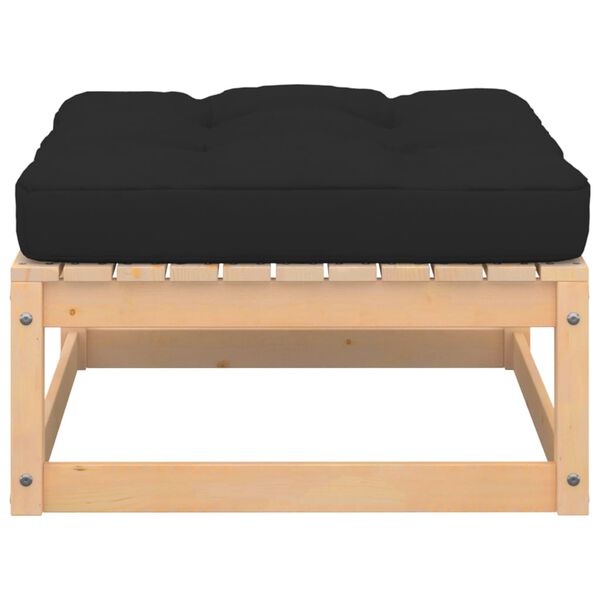 vidaXL Loungegrupp f&ouml;r tr&auml;dg&aring;rden med dynor 5 delar massiv furu