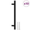 vidaXL Sk&aring;phandtag 10 st svart centrumavst&aring;nd 160 mm total l&auml;ngd 224 mm rostfritt st&aring;l