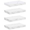 vidaXL V&auml;gg hylla 4 pcs Vit marmor 40 x 23,5 x 4 cm Konstruerat tr&auml;