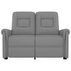 vidaXL Massagefåtölj 2-sits grå konstläder