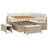 vidaXL Tr&auml;dg&aring;rdsoffset 8 st Beige konstrotting