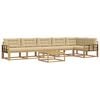 vidaXL Utomhussoffset 7 pcs Vit och Beige 79 x 79 x 37 cm Polyester