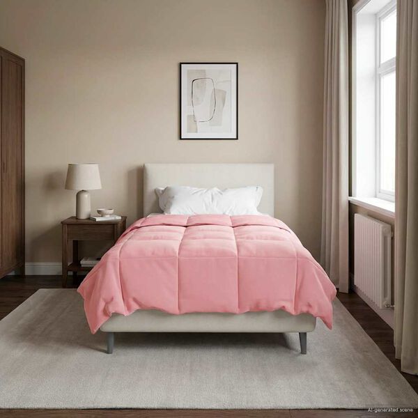 vidaXL Vinter T&auml;cke Quiltad Rosa 140 x 220 cm Mikrofiber