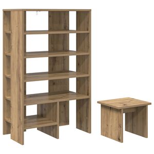 vidaXL Skosk&aring;p 2 st 62 x 35 x 100 cm Konstruerat tr&auml; Artisan-ek