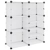 vidaXL Skohylla transparent 84x31,5x93 cm PP