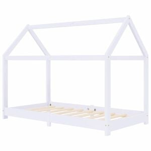 vidaXL Barns&auml;ng vit massiv furu 80x160 cm