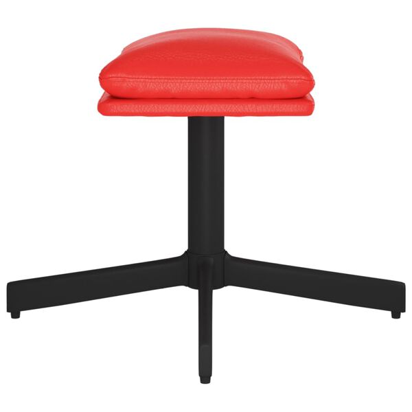 vidaXL Fotpall röd 60x60x36 cm konstläder