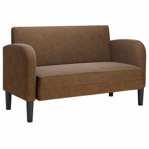 vidaXL Loveseat soffa brun 110 cm konstl&auml;der