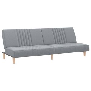 vidaXL B&auml;ddsoffa ljusgr&aring; tyg