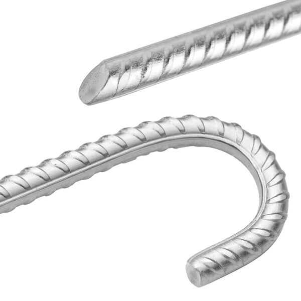 vidaXL T&auml;ltpinnar 12 st 41,5 cm &Oslash;12 mm galvaniserat st&aring;l