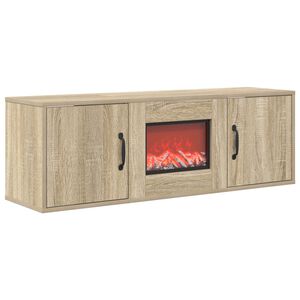 vidaXL Elektrisk eldstad Sonoma-ek 110 x 30 x 36,5 cm Konstruerat tr&auml;
