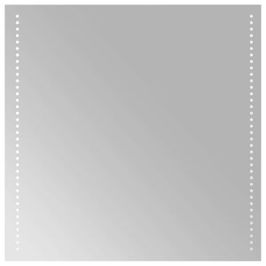 vidaXL LED Badrumsspegel med spegel Transparent 60 x 60 cm h&auml;rdat glas