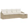 vidaXL Soffset 5 st Beige konstrotting