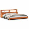 vidaXL S&auml;ngram utan madrass vaxbrun 200x200 cm massiv furu