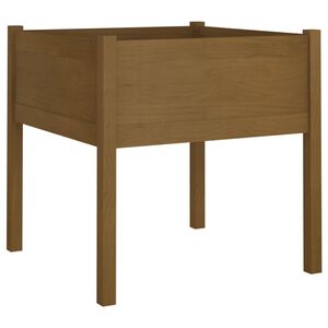 vidaXL Odlingsl&aring;da honungsbrun 70x70x70 cm massiv furu