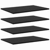 vidaXL Bokhylla Br&auml;da 4 pcs Svart 60 x 40 x 1,5 cm Konstruerat tr&auml;