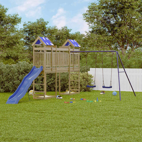 vidaXL Lekplats impregnerad furu