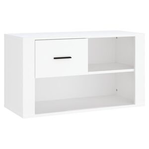 vidaXL Skosk&aring;p vit 80x35x45cm konstruerat tr&auml;