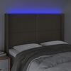 vidaXL S&auml;nggavel LED taupe 147x16x118/128 cm tyg