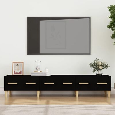 vidaXL Tv-bänk svart 150x34,5x30 cm konstruerat trä