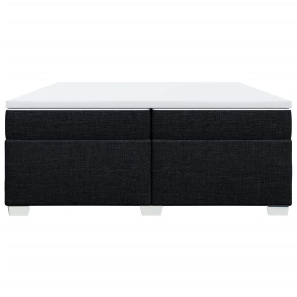 vidaXL Rams&auml;ng med madrass svart 200x200 cm tyg