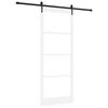 vidaXL Skjutd&ouml;rr ORKDAL Vit 93 x 232 cm Massivt talltr&auml; och glas