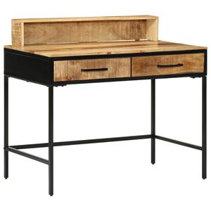 vidaXL Konsolbord Brun 100 x 55 x 89.5 cm Massivt Mangotr&auml;d och Metall