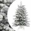 vidaXL Plastgran med sn&ouml; g&aring;ngj&auml;rn 150 cm