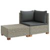 vidaXL 2 st Rattan Lounge Set med Kuddar GENDT Naturlig Rottning