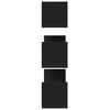 vidaXL Vägghyllor 3 st svart 80x18x18 cm konstruerat trä