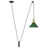 vidaXL Taklampa h&ouml;jdjusterbar E27 glans gr&ouml;n &Oslash; 22 cm metall