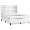 vidaXL Rams&auml;ng med madrass vit 140x190 cm konstl&auml;der