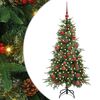 vidaXL Plast Hingad Julgran med 150 LED-lampor Gr&ouml;n 150 cm PE och PVC