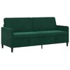 vidaXL Soffa med f&ouml;rvaring M&ouml;rkgr&ouml;n 192 x 78 x 87 cm Polyester