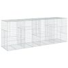 vidaXL Gabionkorg med skydd 400x100x150 cm galvaniserat j&auml;rn