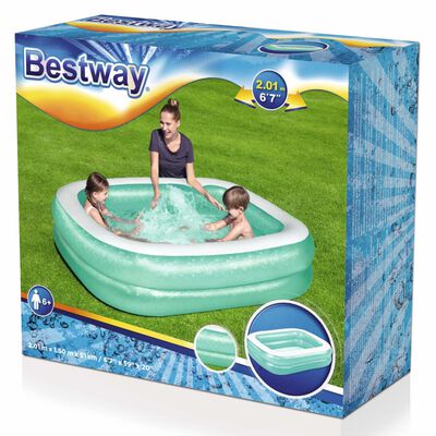 Bestway Rektangulär pool 201x150x51 cm blå