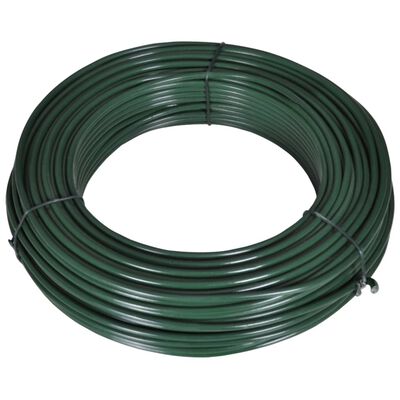 vidaXL Stagtråd 55 m 2,1/3,1 mm stål grön
