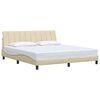 vidaXL Bed Frame without Mattress "Hanko" Cream 180x200 cm Fabric