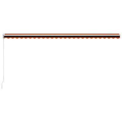 vidaXL Markis manuellt infällbar 600x300 cm orange och brun