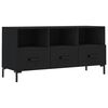 vidaXL Tv-b&auml;nk svart 102x36x50 cm konstruerat tr&auml;
